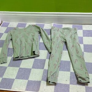 Carter's Green Candy Cane Pajama Set